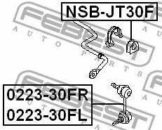 Febest Front anti roll bar bush – price 12 PLN
