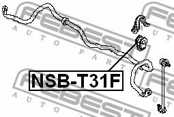 Febest Front anti roll bar bush – price 22 PLN