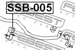 Febest Front anti roll bar bush – price 13 PLN