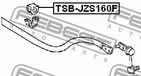 Front stabilizer bush Febest TSB-JZS160F