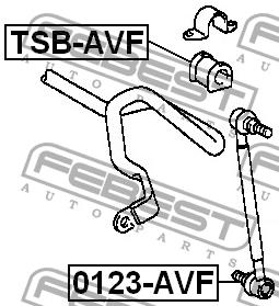 Febest Front anti roll bar bush – price 14 PLN