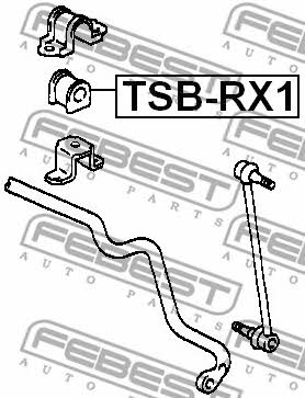Front stabilizer bush Febest TSB-RX1