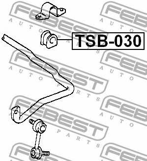 Front anti roll bar bush Febest TSB-030