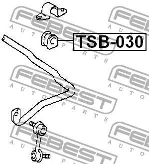 Febest Front anti roll bar bush – price 11 PLN