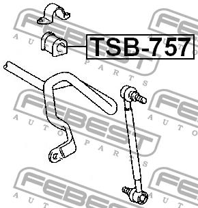 Febest Front anti roll bar bush – price 14 PLN