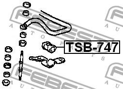 Febest Front anti roll bar bush – price 13 PLN