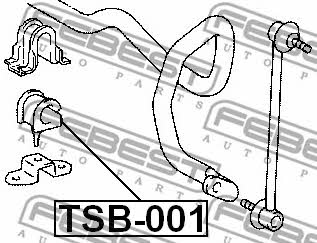 Front stabilizer bush Febest TSB-001