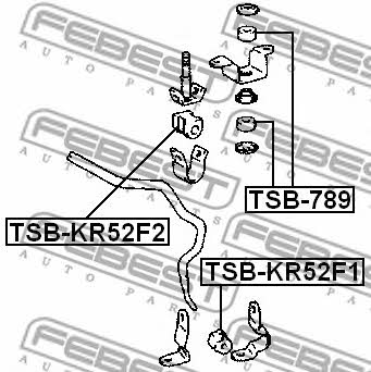 Front stabilizer bush Febest TSB-KR52F1