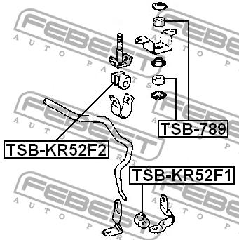 Febest Front stabilizer bush – price