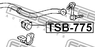 Front anti roll bar bush Febest TSB-775