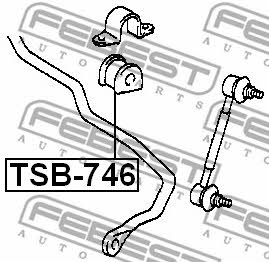 Febest Front anti roll bar bush – price 17 PLN