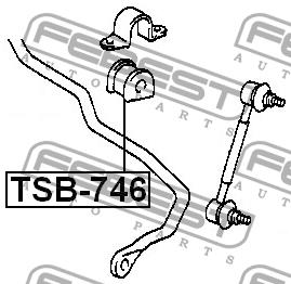 Front anti roll bar bush Febest TSB-746