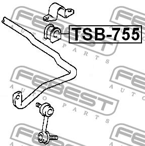 Febest Front stabilizer bush – price