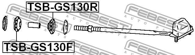 Bearing Bush, stabiliser Febest TSB-GS130R