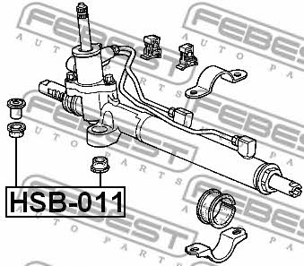 Steering rack bush Febest HSB-011