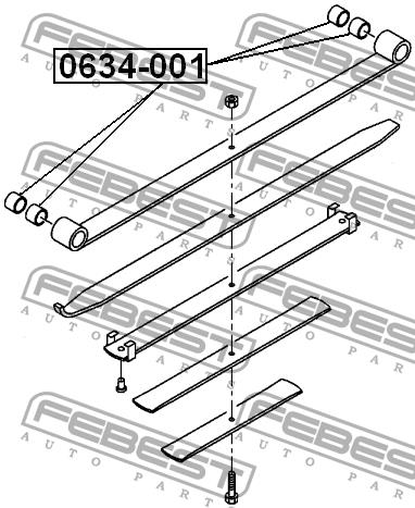 Spring Earring Bushing Febest 0634-001