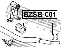 Front stabilizer bush, kit Febest BZSB-001