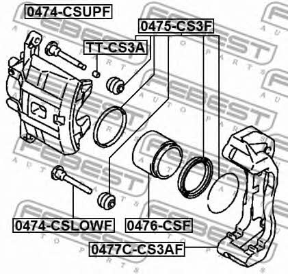 Febest Accessory Kit, brake caliper – price 10 PLN