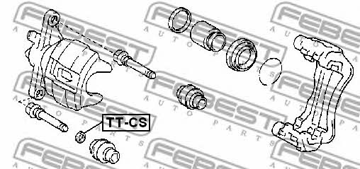Accessory Kit, brake caliper Febest TT-CS