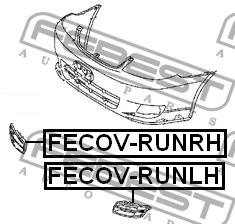 Febest Front bumper grille (plug) left – price [object Object] PLN