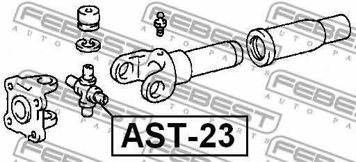 Joint, propeller shaft Febest AST-23