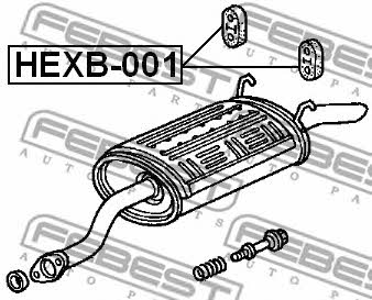 Febest Exhaust mounting bracket – price 19 PLN