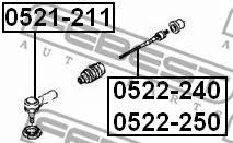 Tie rod end outer Febest 0521-211