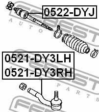 Febest Right tie rod end – price [object Object] PLN