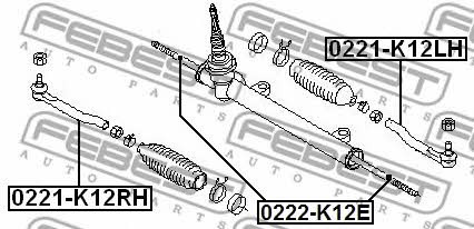 Febest Right tie rod end – price [object Object] PLN