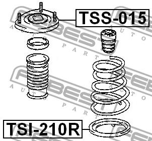 Rear shock absorber support Febest TSS-015