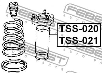 Rear left shock absorber support Febest TSS-021