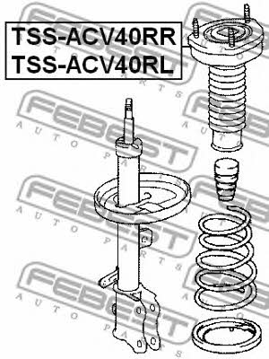 Rear right shock absorber support Febest TSS-ACV40RR