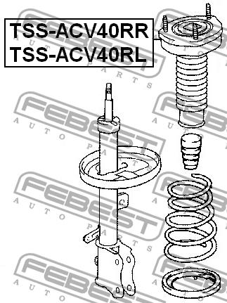 Febest Rear right shock absorber support – price 220 PLN