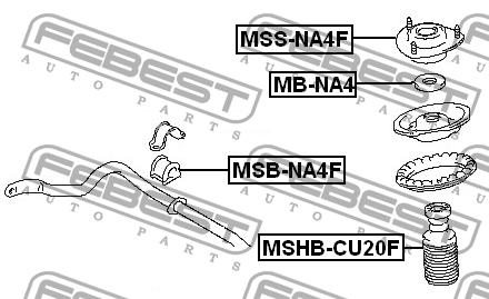 Febest Front strut mount – price 113 PLN
