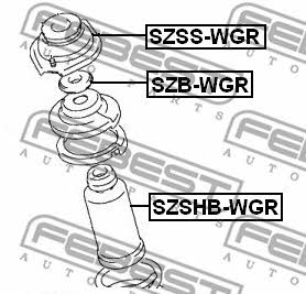 Front strut mount Febest SZSS-WGR