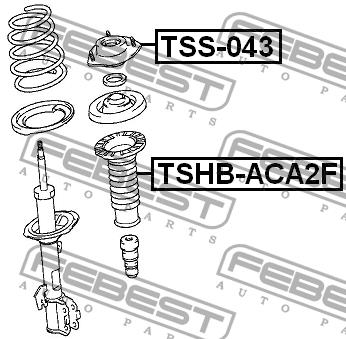 Febest Strut bearing with bearing kit – price 121 PLN
