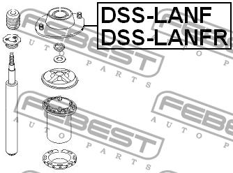 Front right shock absorber support kit Febest DSS-LANFR