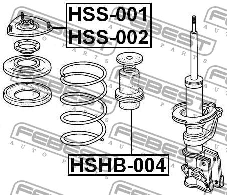 Front Shock Absorber Right Febest HSS-001