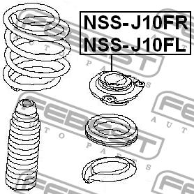Front Shock Absorber Right Febest NSS-J10FR