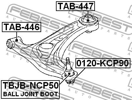 Ball joint Febest 0120-KCP90