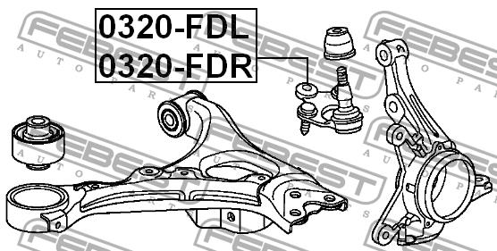 Ball joint Febest 0320-FDL