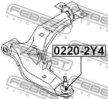 Ball joint Febest 0220-2Y4