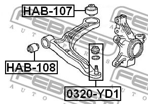 Ball joint Febest 0320-YD1