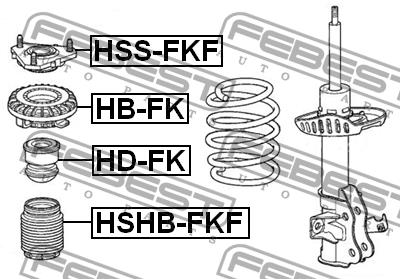 Front shock absorber bump Febest HD-FK