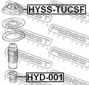 Front shock absorber bump Febest HYD-001