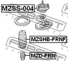 Front shock absorber bump Febest MZD-FRN