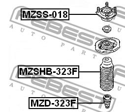 Febest Front shock absorber bump – price [object Object] PLN