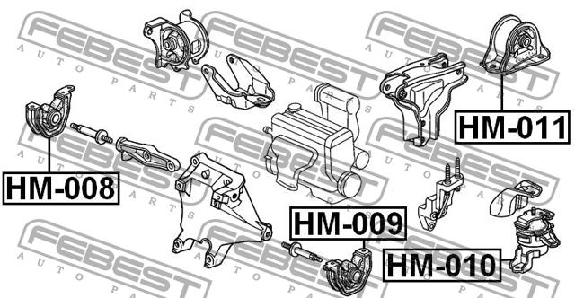 Febest Engine mount, rear – price 101 PLN