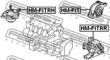 Febest Engine mount, rear – price 146 PLN
