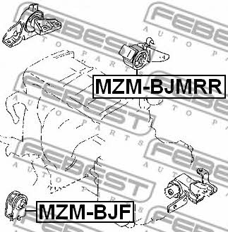 Febest Engine mount, rear – price 82 PLN